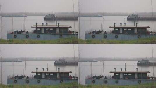 长江上轮船驶过高清在线视频素材下载