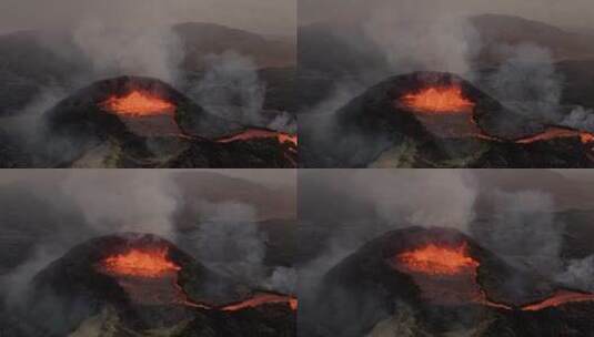 火山喷发熔岩岩浆高清在线视频素材下载