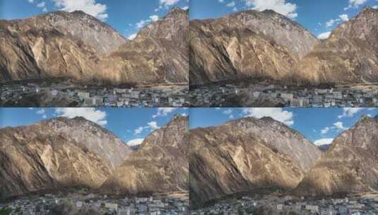 西藏丙察察山脉航拍高清在线视频素材下载