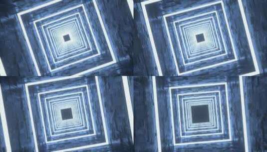 飞越正方形科技隧道C4D动画高清在线视频素材下载