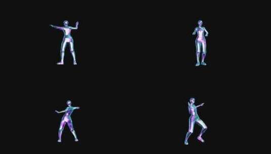 炫酷三维人物跳舞高清在线视频素材下载