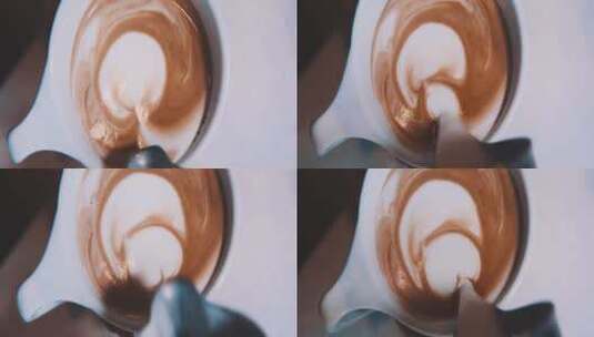 咖啡制作过程特写高清在线视频素材下载