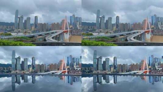 重庆城市云彩农银天空之镜延时高清在线视频素材下载