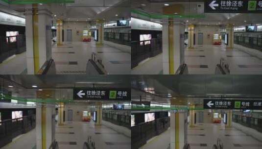 龙阳路地铁站高清在线视频素材下载
