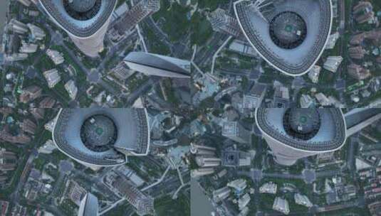 上海陆家嘴上海中心大厦俯拍高清在线视频素材下载