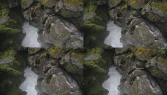 水冲过岩石高清在线视频素材下载