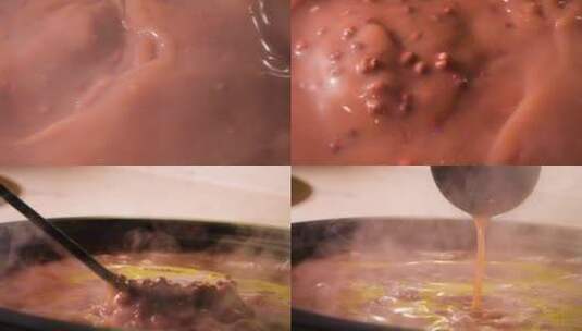 熬粥，红豆粥高清在线视频素材下载