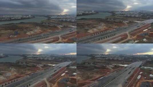 200107建造中的 盈川东路高清在线视频素材下载
