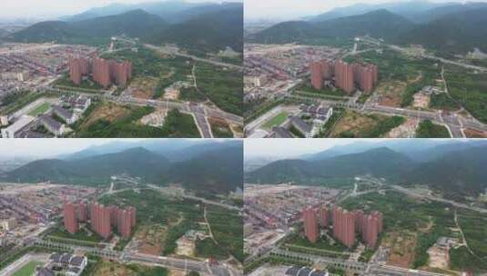 浙江经济适用房建筑航拍高清在线视频素材下载