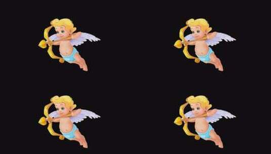 爱神丘比特弓箭浪漫爱情丘比特天使特效高清在线视频素材下载