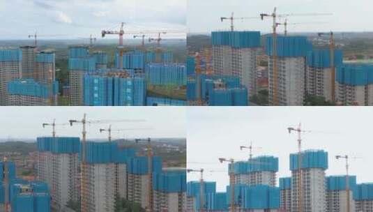 建筑工地 工地施工 塔吊高清在线视频素材下载