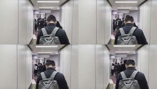 北京首都机场T2航站楼旅客候机检票登机高清在线视频素材下载
