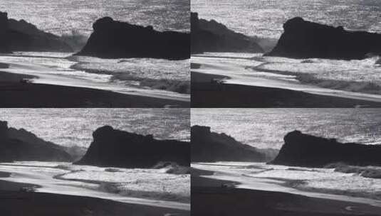海岸的波浪高清在线视频素材下载