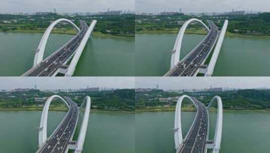 【正版素材】广西南宁大桥航拍0263高清在线视频素材下载