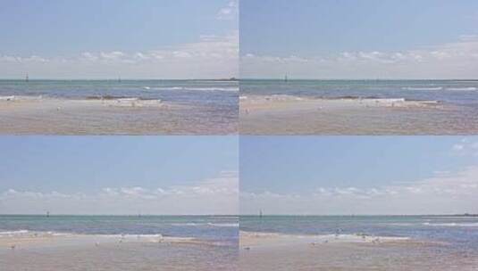 澳大利亚墨尔本海边沙滩海浪高清在线视频素材下载