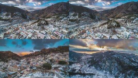 青岛崂山雪景高清在线视频素材下载