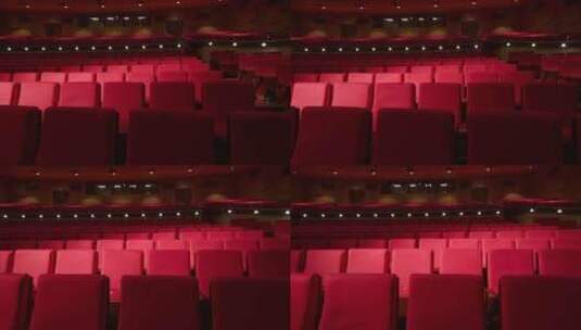 轨道移动拍摄剧场观众席座位高清在线视频素材下载
