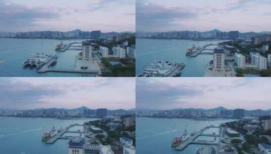 海南三亚游艇出海航拍高清在线视频素材下载