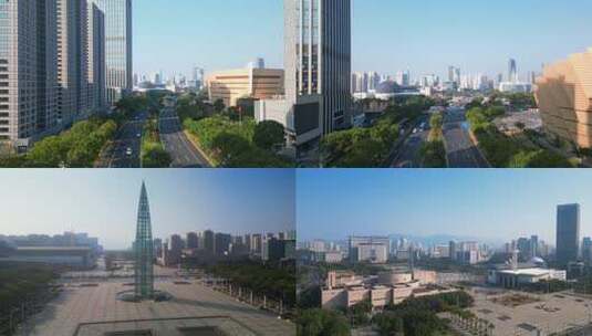 浙江省温州市世纪广场城市环境 合集高清在线视频素材下载