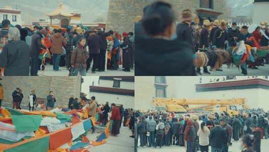 桑耶寺藏历新年活动4K高清在线视频素材下载