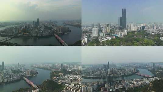 4K延时航拍广西柳州城市风光高清在线视频素材下载
