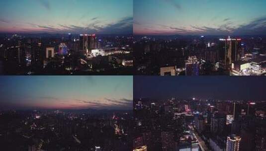 重庆江北夜景带密度高清在线视频素材下载