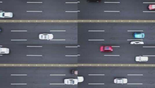 俯瞰城市街道道路高清在线视频素材下载