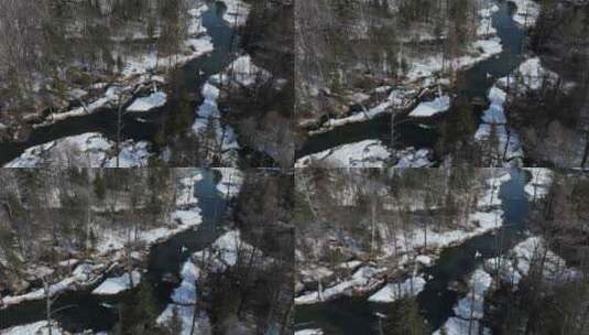 吉林长白山二道白河溪流水源地自然风光高清在线视频素材下载