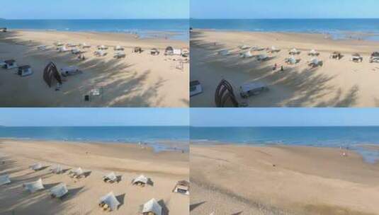 海边沙滩营地高清在线视频素材下载