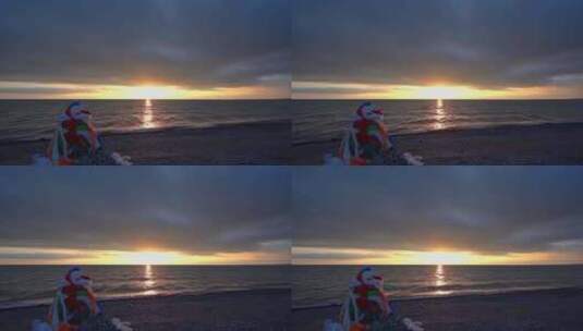 青海湖边的日出高清在线视频素材下载
