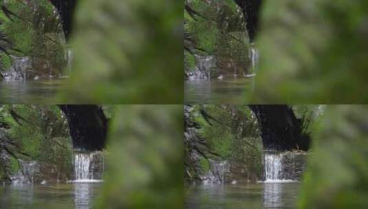 大自然 山野 雨后 瀑布高清在线视频素材下载