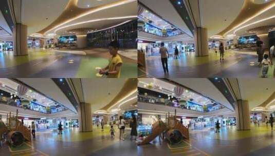 延时拍摄重庆光环购物公园商场内高清在线视频素材下载