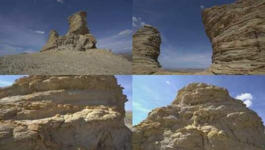 B新疆 准噶尔 巨石 动静结合 白天高清在线视频素材下载