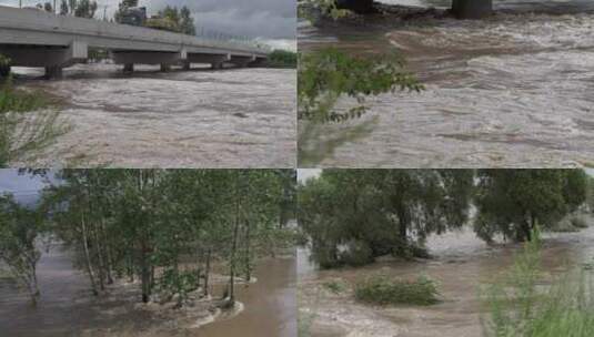 东北吉林农田水灾高清在线视频素材下载