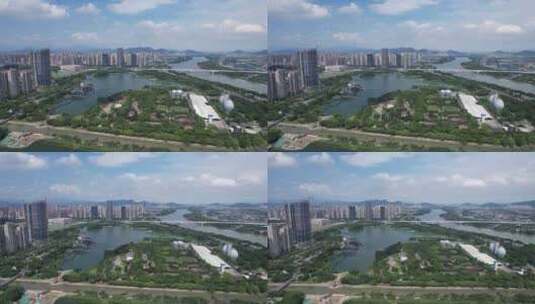 福建漳州碧湖生态公园航拍高清在线视频素材下载