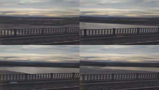 旅途高铁火车窗外风景实拍高清在线视频素材下载