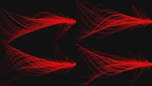 8K红色粒子线条 红色粒子光带 光影线条高清在线视频素材下载