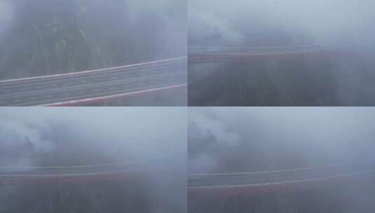 4K湖南云端矮寨大桥航拍视频高清在线视频素材下载