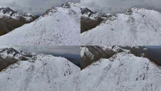 【正版4K素材】航拍新疆独库公路雪山3高清在线视频素材下载