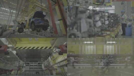 民族工业现代化汽车生产车间高清在线视频素材下载