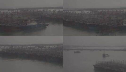渔港渔村海港高清在线视频素材下载