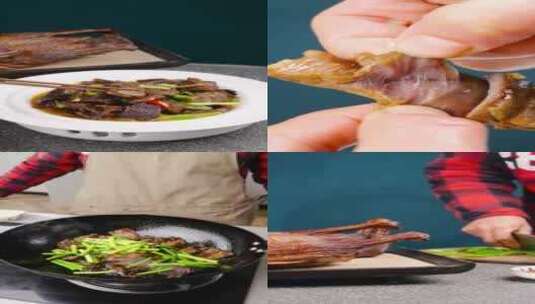 鹅肉 腊鹅 农家腌制高清在线视频素材下载