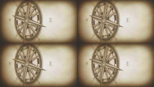 古老的航海指南针动画高清在线视频素材下载