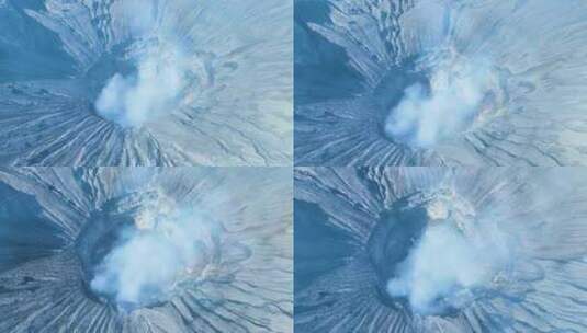 航拍下的泗水布罗莫火山高清在线视频素材下载