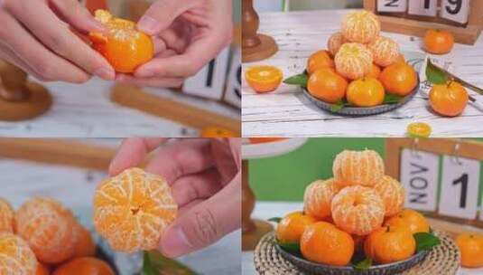 砂糖橘  小蜜桔 新鲜砂糖橘 小橘子高清在线视频素材下载