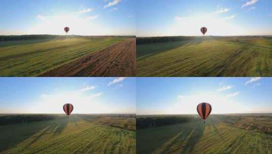 热气球飞行高清在线视频素材下载