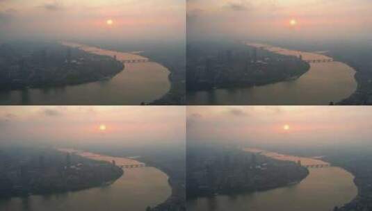 惠州惠城东平半岛云雾日出大景高清在线视频素材下载