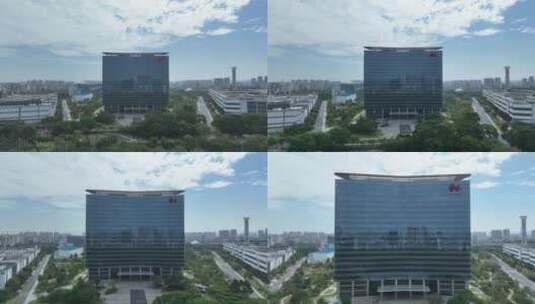 东莞华为南方工厂总部大楼航拍华为公司建筑高清在线视频素材下载