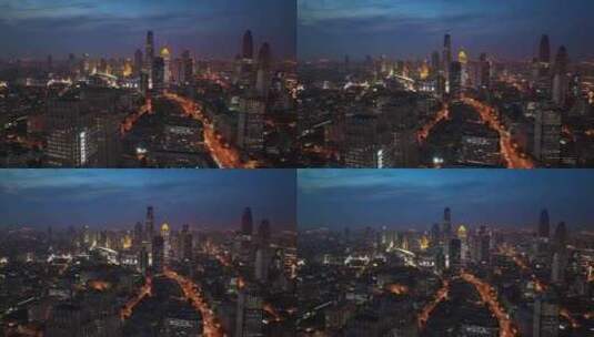 天津城市夜景高清在线视频素材下载