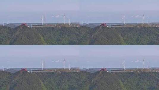 贵州龙里大草原上的风车高清在线视频素材下载